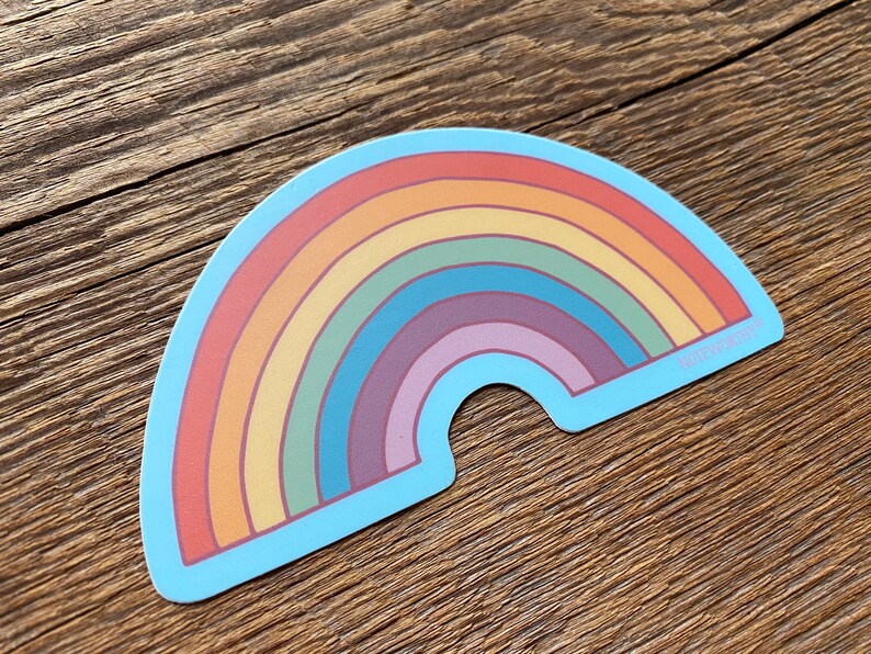Rainbow Sticker, Single Die Cut Vinyl Sticker image 3