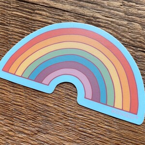 Rainbow Sticker, Single Die Cut Vinyl Sticker image 6