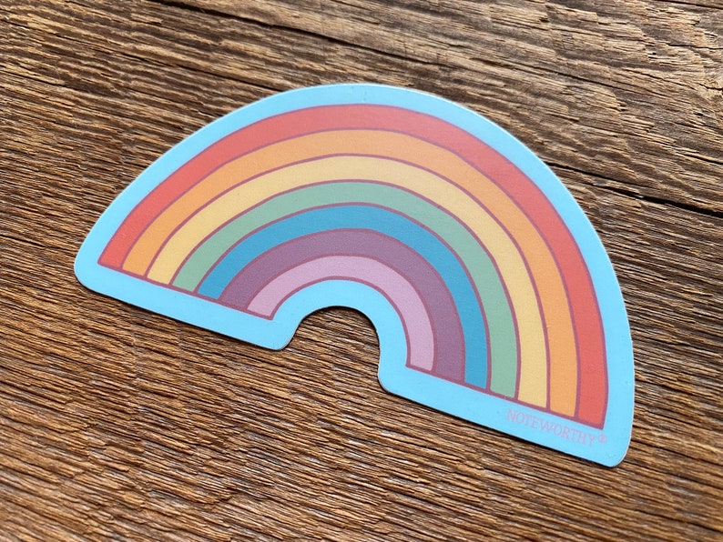 Rainbow Sticker, Single Die Cut Vinyl Sticker image 6