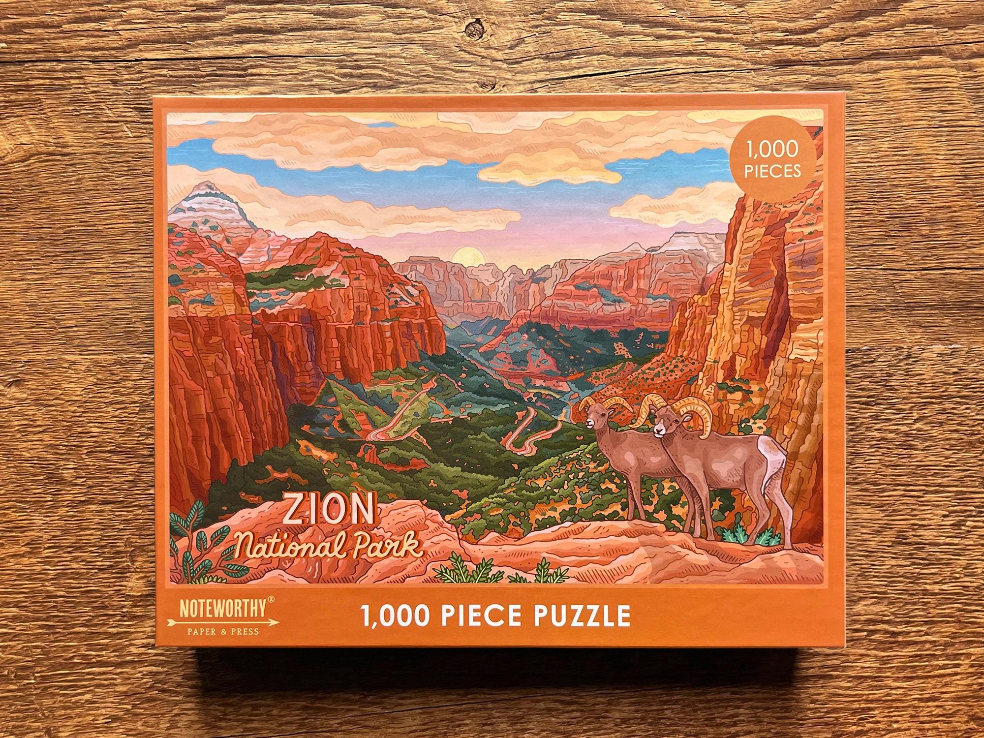 Zion National Park Puzzle, Canyon Overlook, Desert Bighorn Sheep