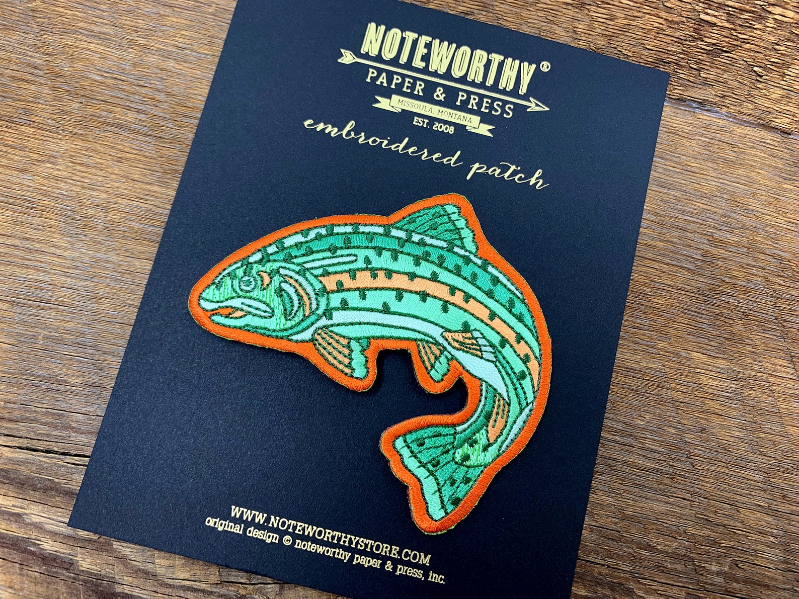 Trout Patch Fishing Patch Rainbow Trout Patch Single Etsy