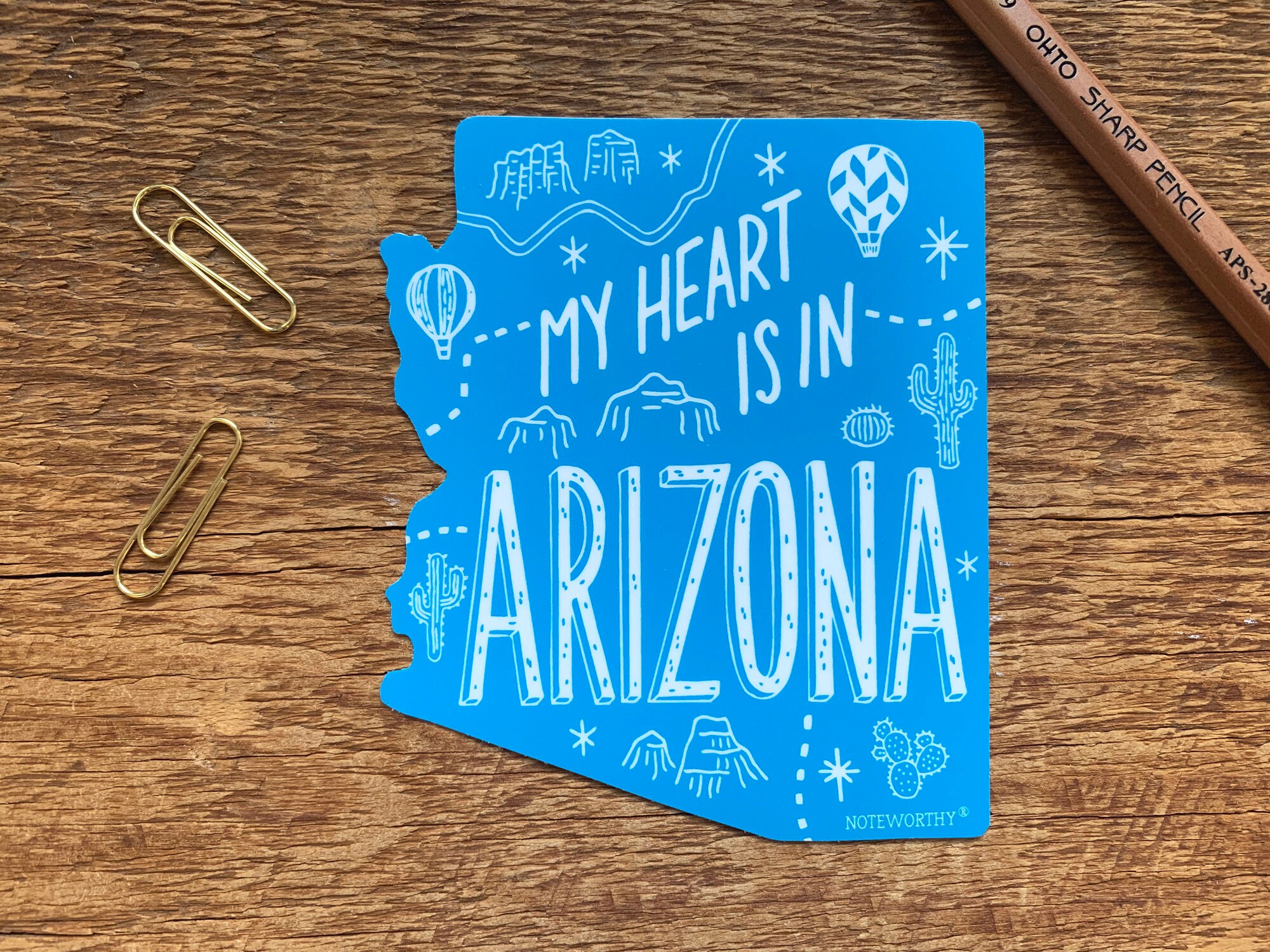 Arizona Sticker, Arizona State Sticker, Single Die Cut Vinyl Sticker - Etsy