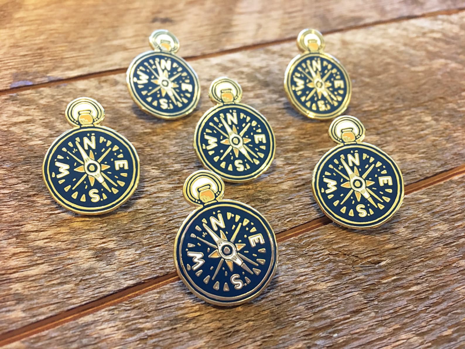 Compass Enamel Pin Explore Pin Single Hard Enamel Pin With | Etsy