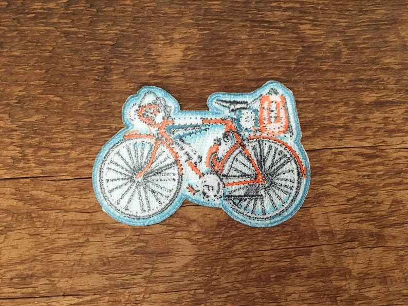 Bicycle Patch Explore Patch Single Embroidered Patch With Etsy