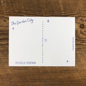 Carte postale métallisée Missoula, Salutations de Missoula Montana, carte postale imprimée offset image 5