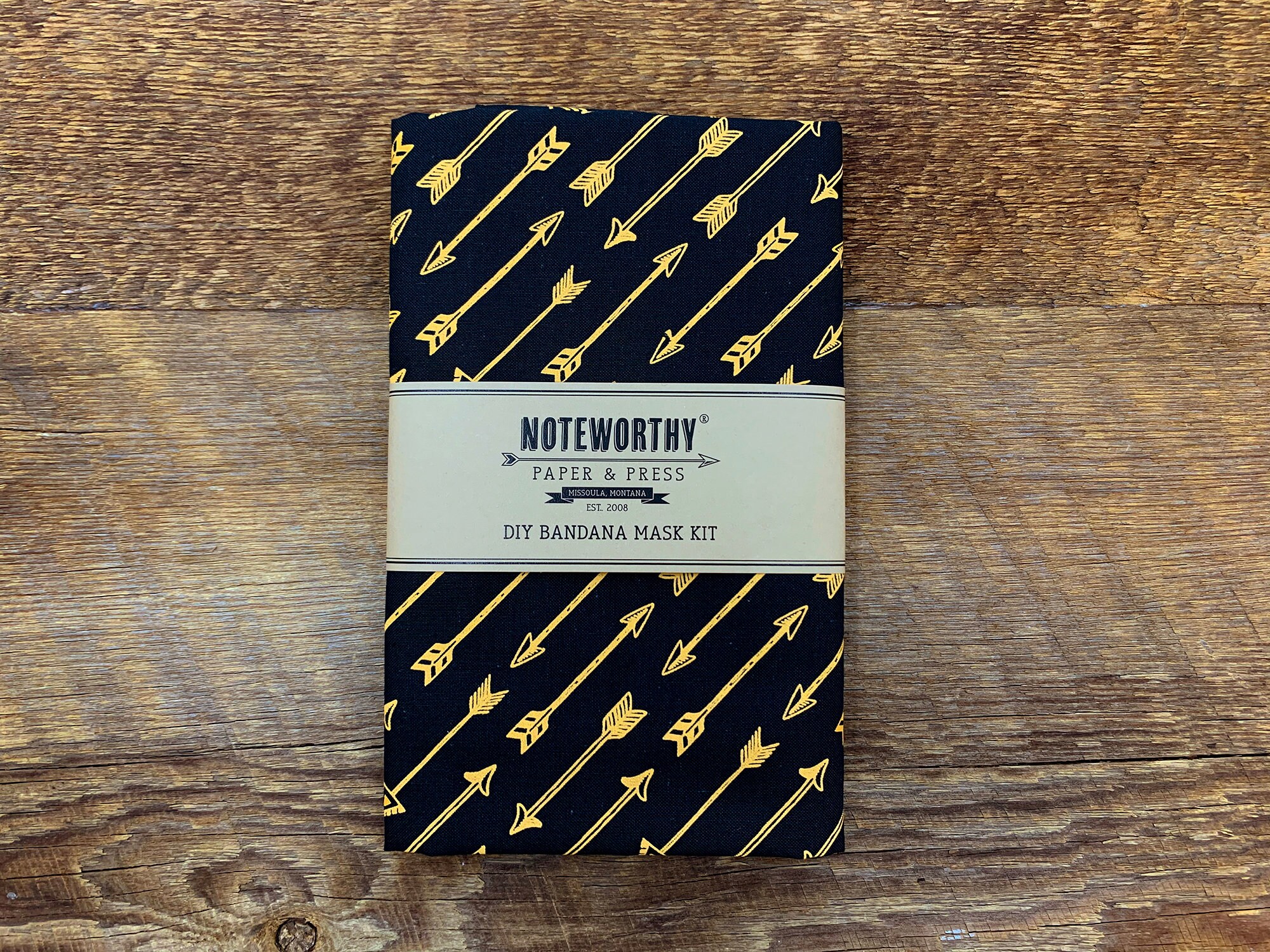 Black and Gold Arrow Bandana Arrow Pattern Option for DIY - Etsy