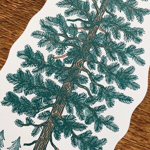 Pine Tree Postcard, Nature Postcard, Die Cut Letterpress Postcard image 5