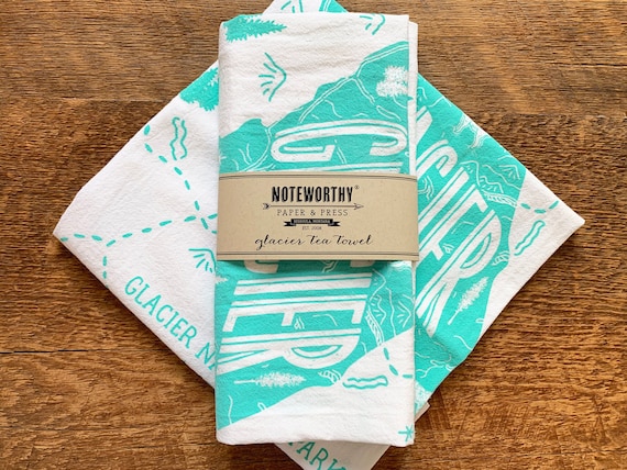 Glacier Tea Towel Glacier National Park Single Screen