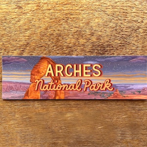 Arches National Park-bumpersticker, Arches-sticker, bumpersticker, enkele vinylsticker
