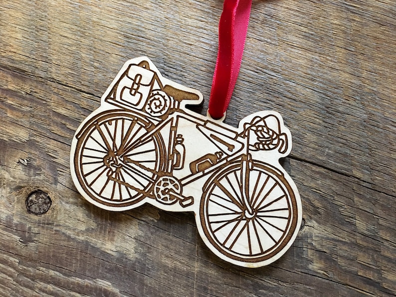 Bicycle Ornament Bike Christmas Ornament Single Laser Cut Etsy