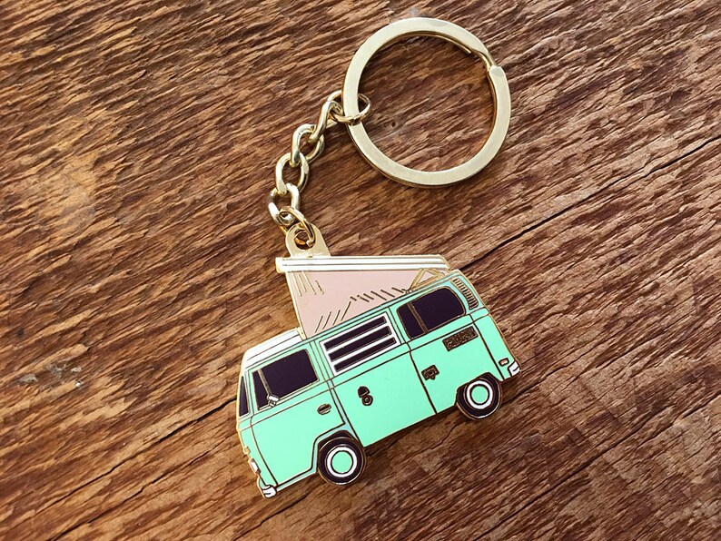 Camper Van Enamel Keychain Camper Bus Keychain Explore Etsy