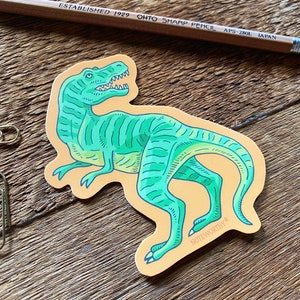 T Rex Sticker, Tyrannosaurus Rex Dinosaur Sticker, Dino Sticker, Single Die Cut Vinyl Sticker image 3