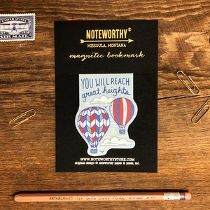 Heights Balloon Magnetic Bookmark, Hot Air Balloon Bookmark, Die Cut ...