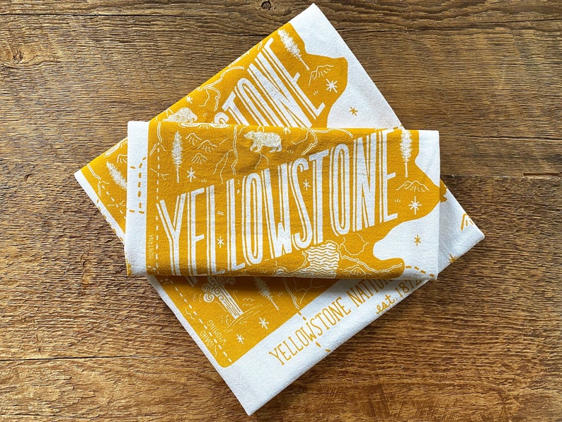 Noteworthy Paper & Press Yellowstone Tea Towel