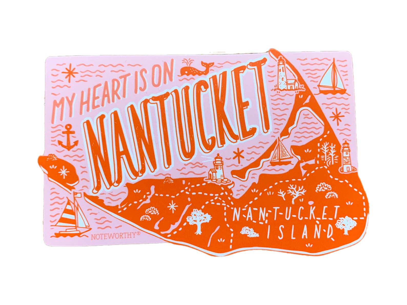 Nantucket Sticker Nantucket Massachusetts Sticker Bumper - Etsy