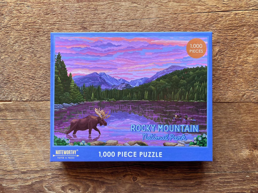 テッド・ブレイロック　ロッキーマウンテン　ジグソーパズル　1000ピース Rocky Mountain National Park Moose Puzzle, 1000 Piece Landscape