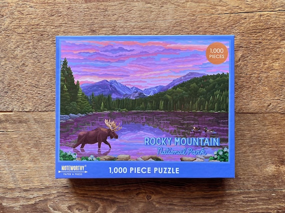 テッド・ブレイロック　ロッキーマウンテン　ジグソーパズル　1000ピース Rocky Mountain National Park Moose Puzzle, 1000 Piece Landscape