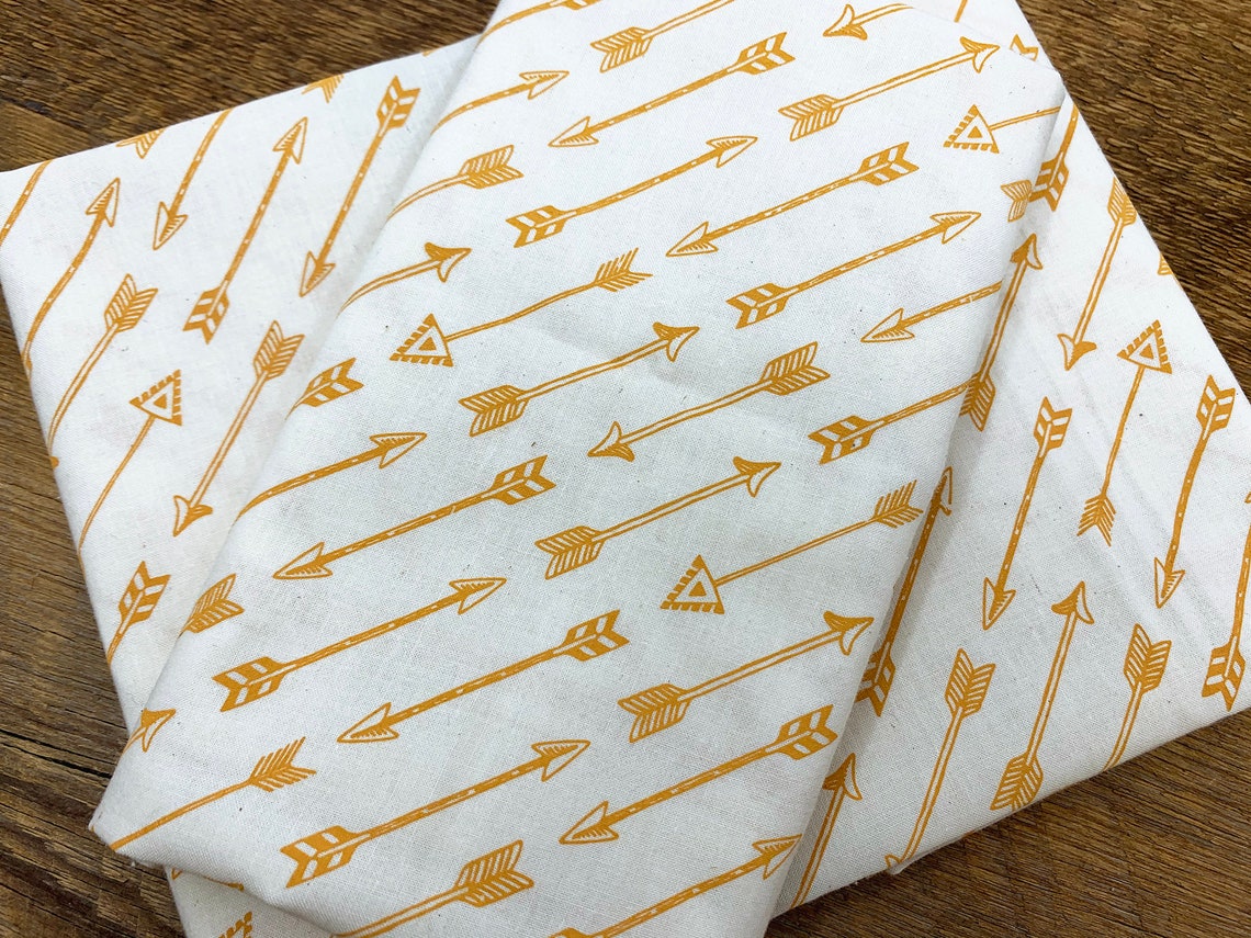Tan and Gold Arrow Bandana, Arrow Pattern, Made in the USA, Single ...