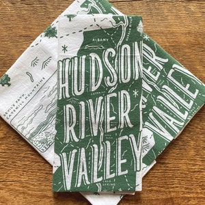 Hudson River Valley Tea Towel, Hudson Valley New York, Single Screen Printed Kitchen Towel