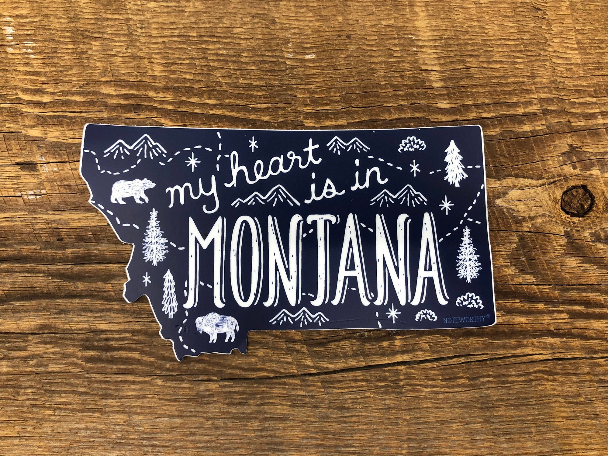 Mon State Sticker Montana Sticker, Montana State Sticker, Single Die Cut Vinyl Sticker - Etsy