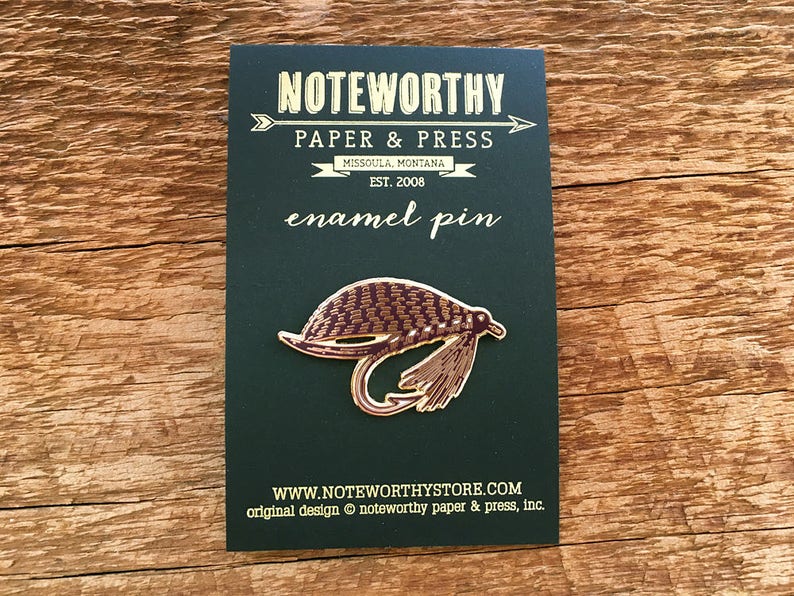Fly Fishing Enamel Pin Fishing Fly Enamel Pin Single Hard Etsy