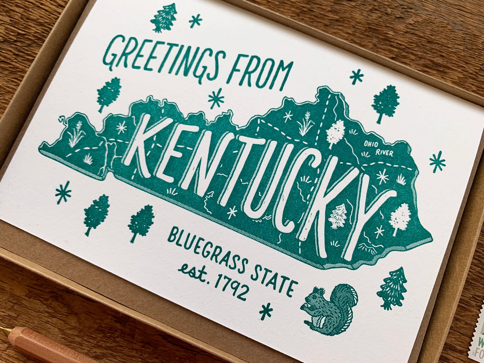 Kentucky Greeting Card Greetings From Kentucky Boxed Set of Etsy