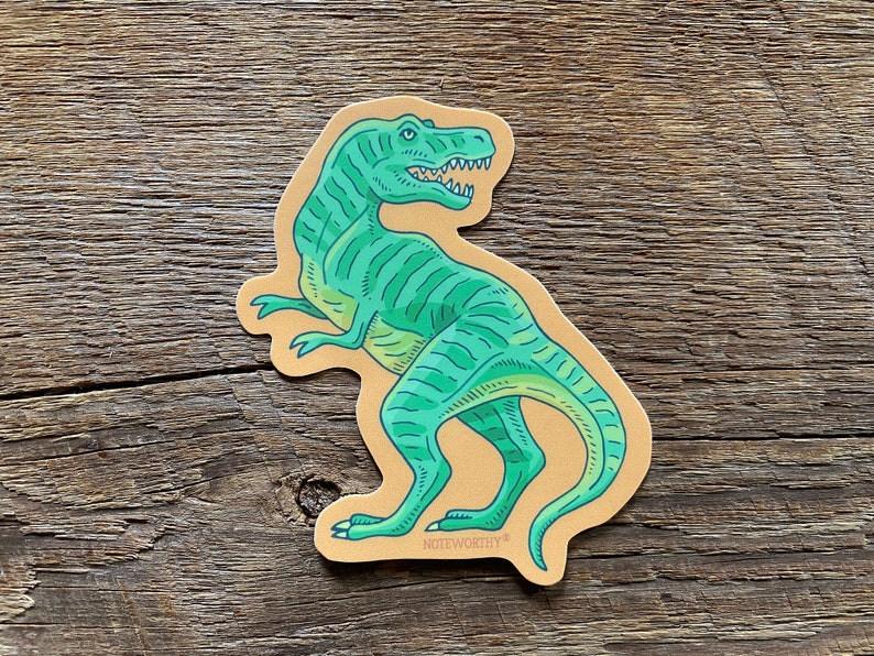 T Rex Sticker, Tyrannosaurus Rex Dinosaur Sticker, Dino Sticker, Single Die Cut Vinyl Sticker image 4