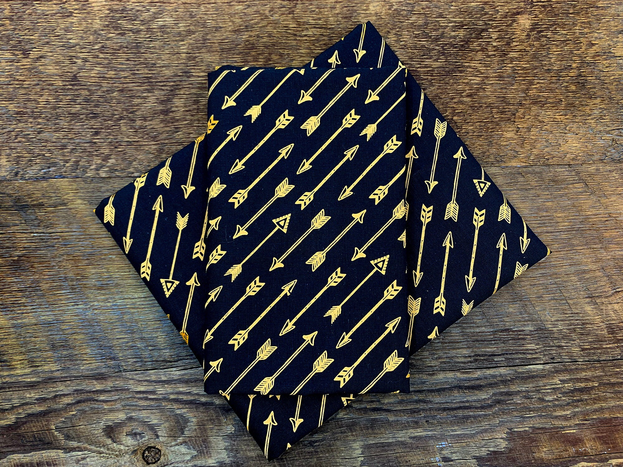 Black and Gold Arrow Bandana Arrow Pattern Option for DIY - Etsy