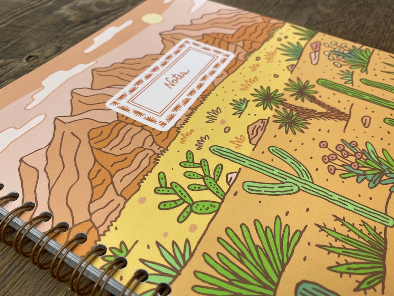Desert Notes Desert Notebook, Cactus Notebook, 8 X 10 Wire-o Notebook, Made in USA ...