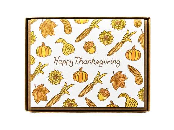 Thanksgiving Cards For Business & Family  Fall Friends Greeting Card Set Pack 18 Envelopes 5x7 Inch A7 Great Office Work Employees Clients Th2407 C24 - View #6