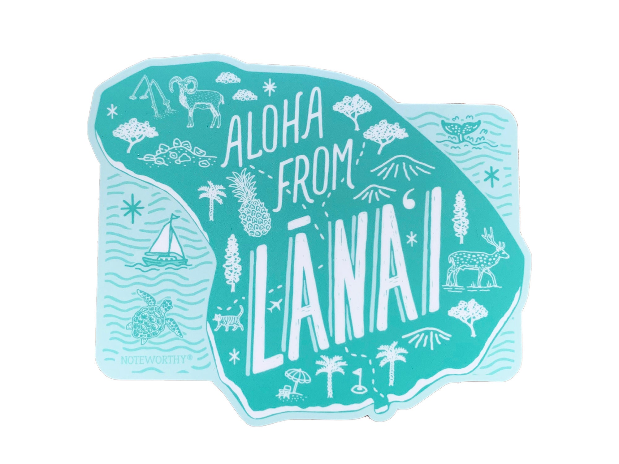 Lanun Sticker Lanai, HI Sticker, Lanai Island State Sticker, Hawaii Sticker, Single ...