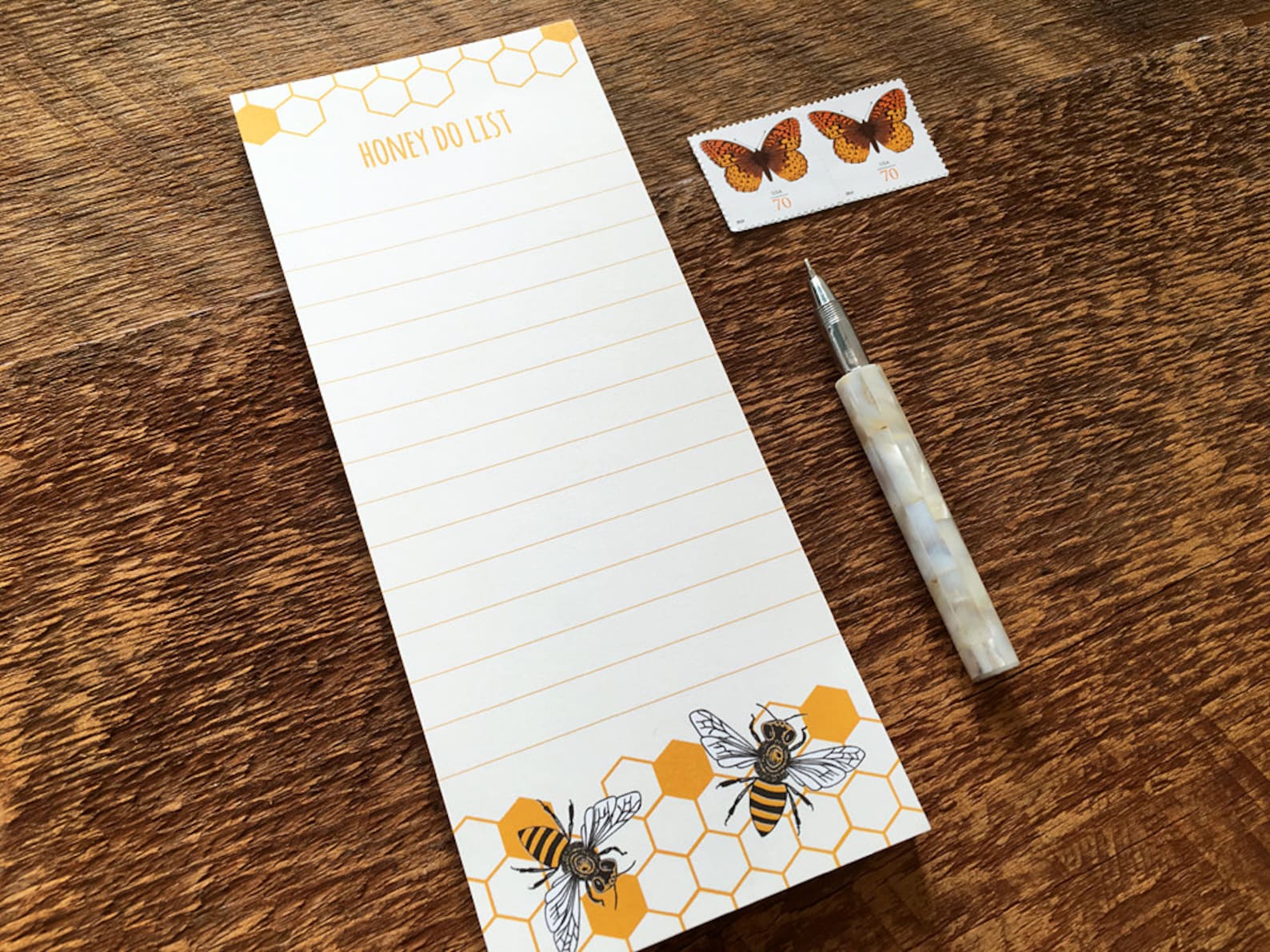 Honey Bee Notepad, Honey Do List, 3.5 X 8.5 List Pad With Attachable ...