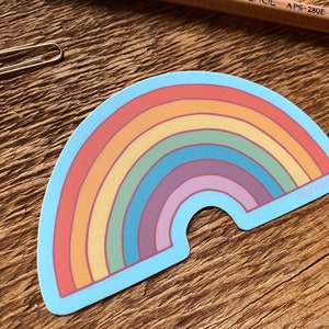 Rainbow Sticker, Single Die Cut Vinyl Sticker image 5