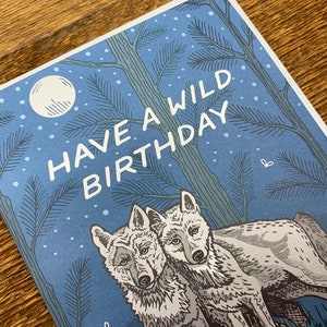Birthday - Wolf Howl - Greeting Card – Amy Rose Moore - View #9