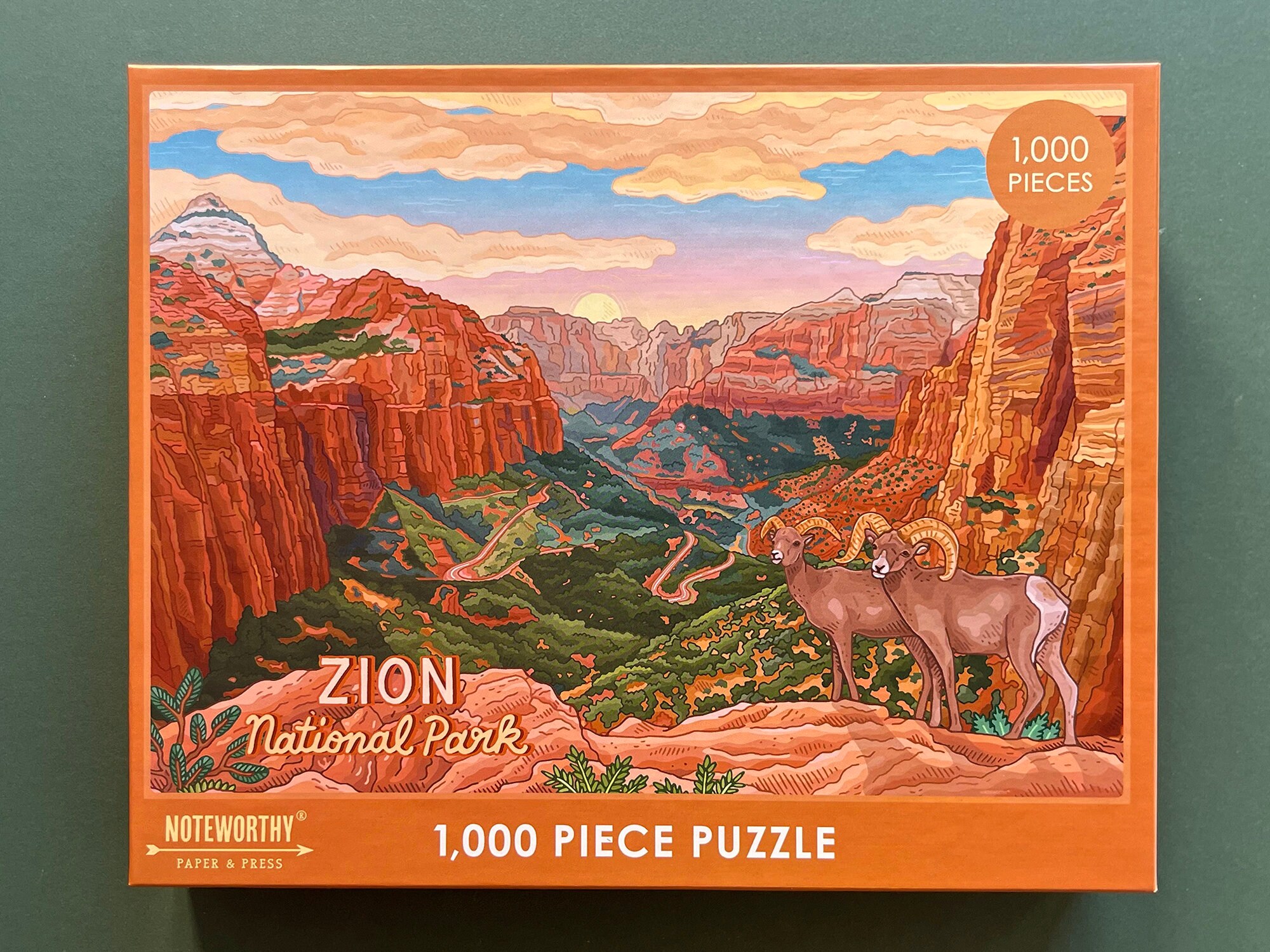 OLD MOUNTAIN 崇行 TO 昌平 Zion National Park Puzzle, Canyon Overlook, Desert Bighorn Sheep