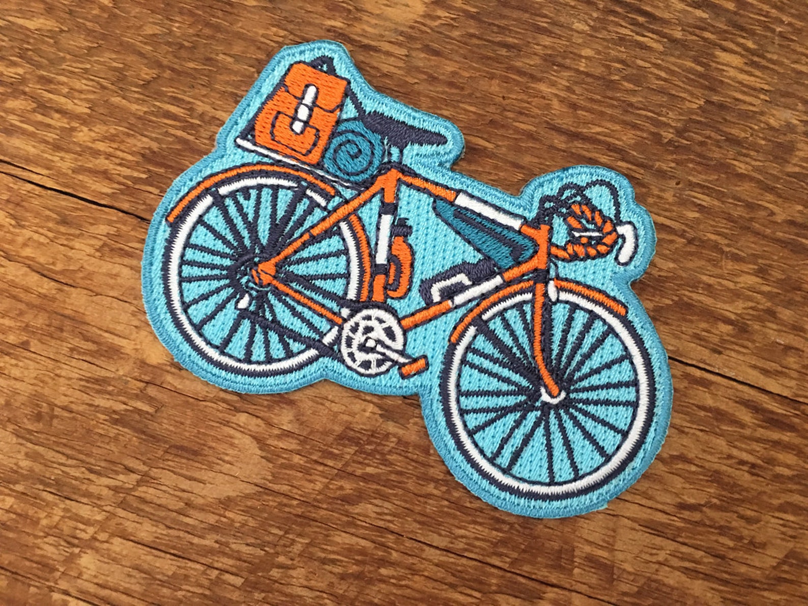 Bicycle Patch Explore Patch Single Embroidered Patch With Etsy