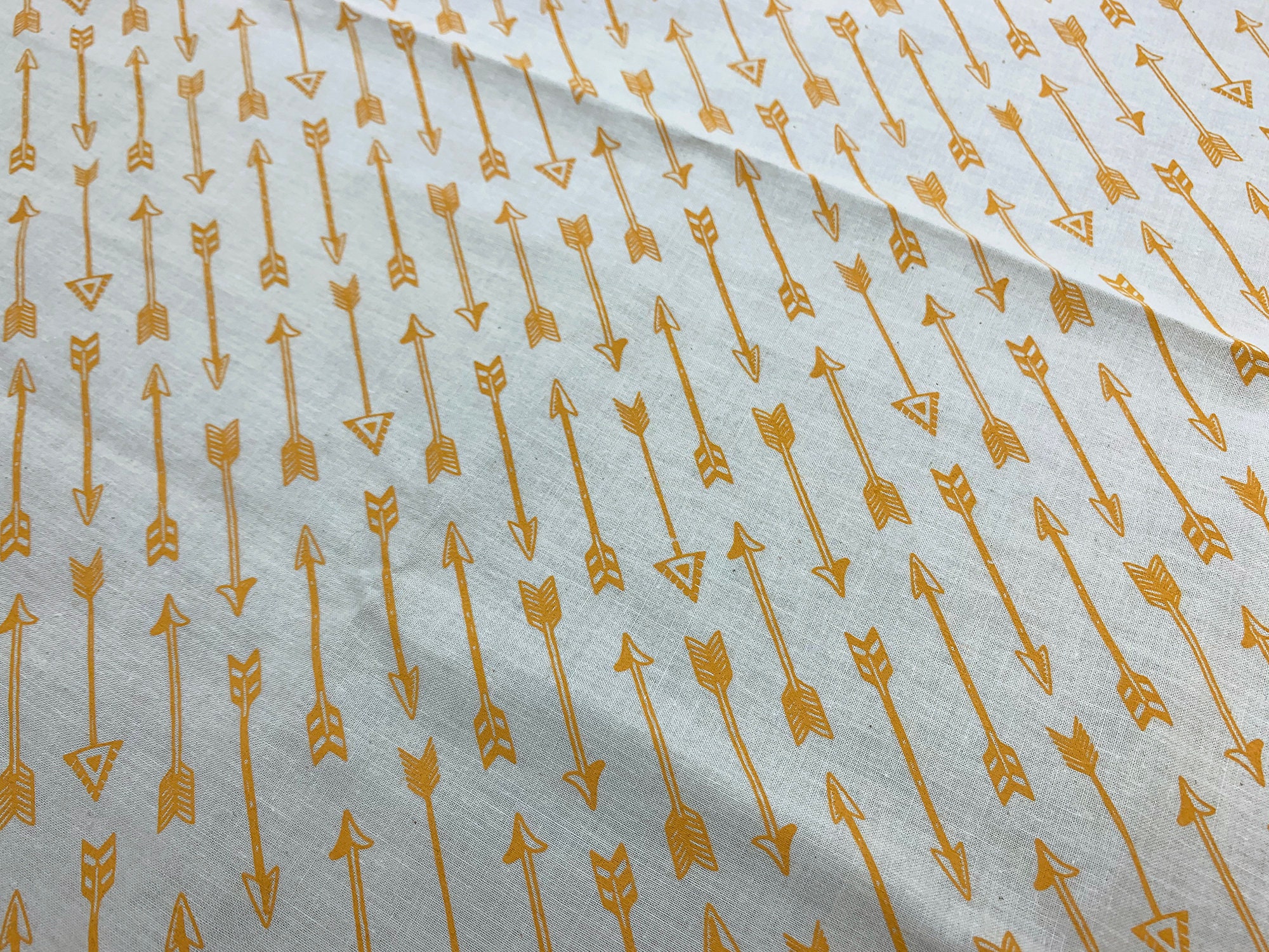 Tan and Gold Arrow Bandana, Arrow Pattern, Made in the USA, Single ...