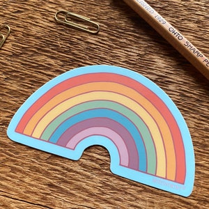 Rainbow Sticker, Single Die Cut Vinyl Sticker image 4