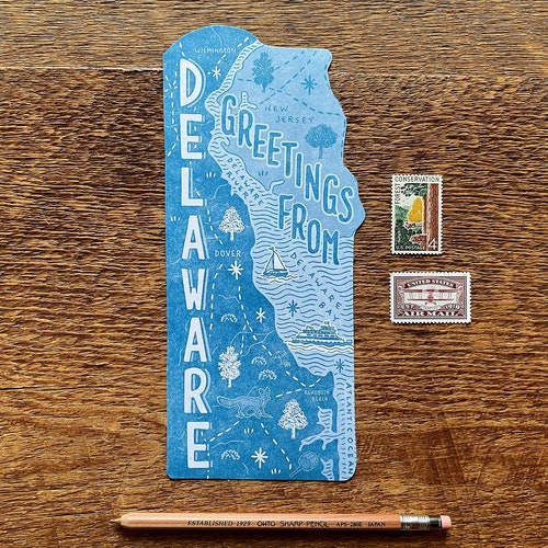 Maryland Postcard Greetings From Maryland Single Die Cut - Etsy