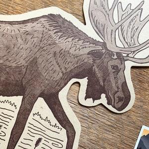 Cartolina d'alci, Cartolina cartolina, Cartolina Die Cut immagine 4