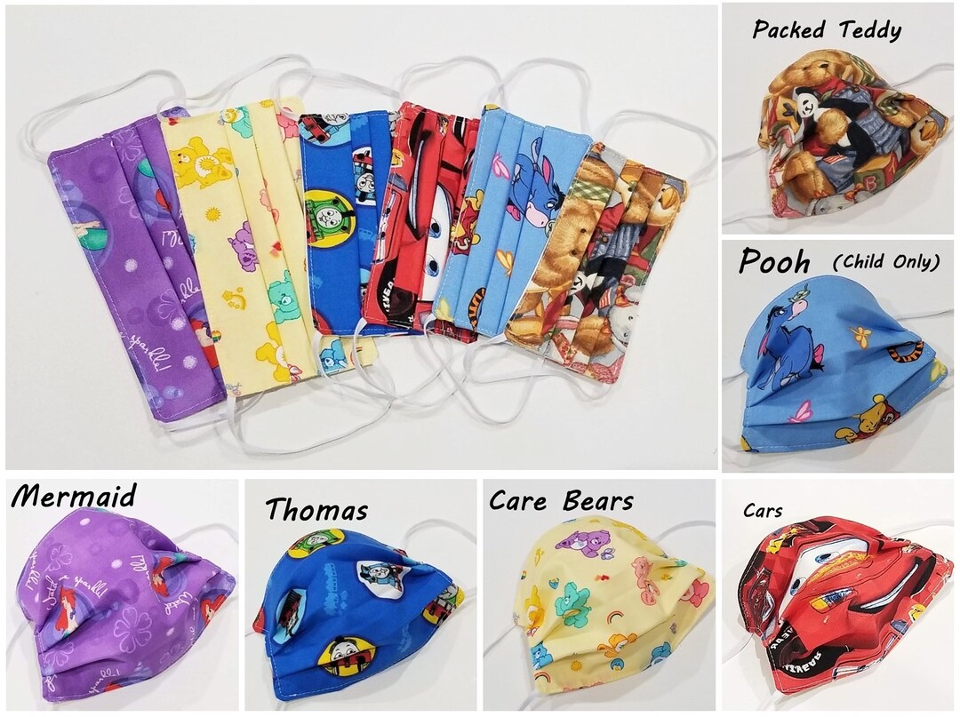 Cartoons Face Mask. Made in USA. Adult Kids Face Mask. Etsy