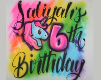 Personalized Unicorn Birthday Party T Shirt, Girls Birthday Party, Birthday t shirt, Unicorn, Princess Birthday, Tutu, Girls Birthday, Party
