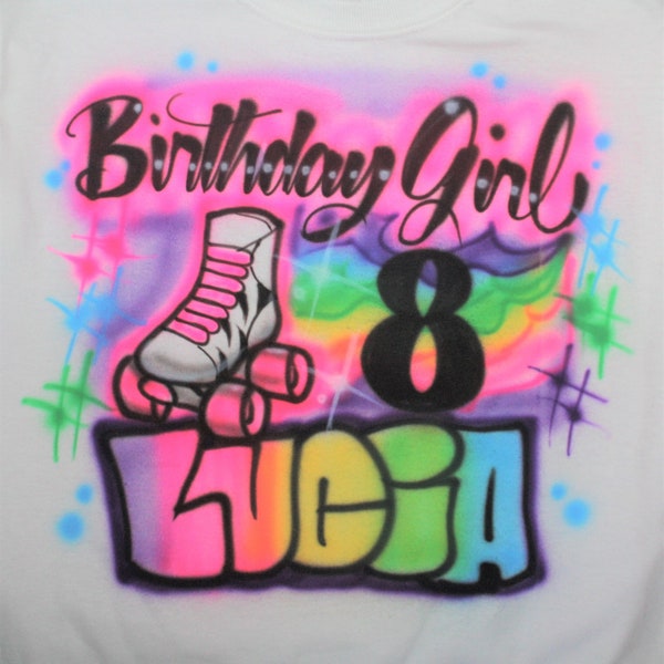 Personalized Roller Skate Birthday Party T Shirt, Roller Skating Party, Skate Party, Birthday t shirt, Glow party, Skate Birthday, Girls