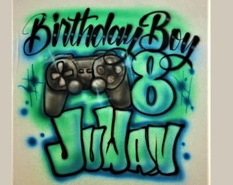 CAMISETA DE FIESTA DE VIDEOJUEGOS DE NIÑO DE CUMPLEAÑOS, Camiseta de videojuego, Fiesta de videojuegos, Fiesta de cumpleaños de niños, Camiseta de cumpleaños de niños, Cumpleaños