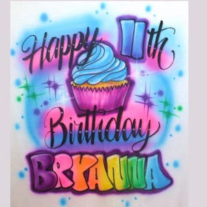 Personalized Youth or Adult T shirt, Birthday Cupcake, Birthday T shirt, Personalized Birthday, Cupcake, Airbrushed T shirt, Birthday party