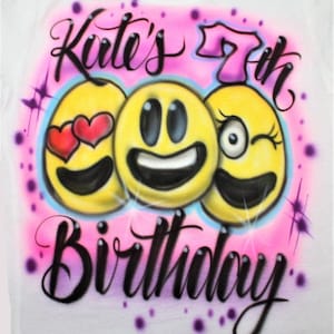 Personalized Emoji Birthday Party T Shirt, Girls Birthday Party, Birthday t shirt, Emoji, Emoji Birthday, Tutu, Emoji Party, Emoji Shirt
