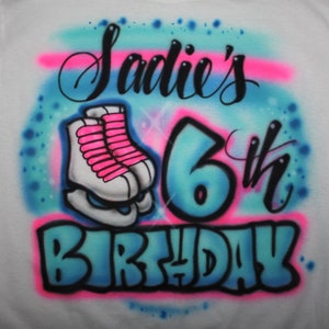 Personalized Ice Skate Birthday Party T Shirt, Ice Skating Party, Skate Party, Birthday t shirt, Ice Skating, Ice Skating Birthday, Princess