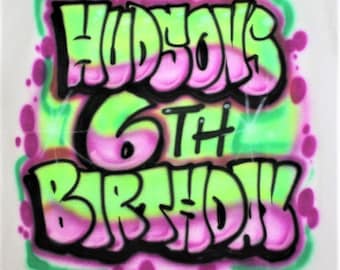 Personalized Boys or Girls Birthday t shirt, Graffiti Party, Boys Birthday t shirt, 80s party, 80s Birthday, Birthday t shirt, 7th, 8th, 9th