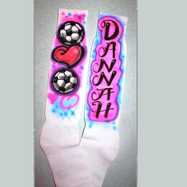 Personalized Soccer sports Socks, ball, Knee High, Team Socks, Softball