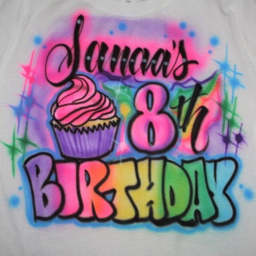 Personalized Cupcake Birthday Party T Shirt Birthday Cupcake | Etsy